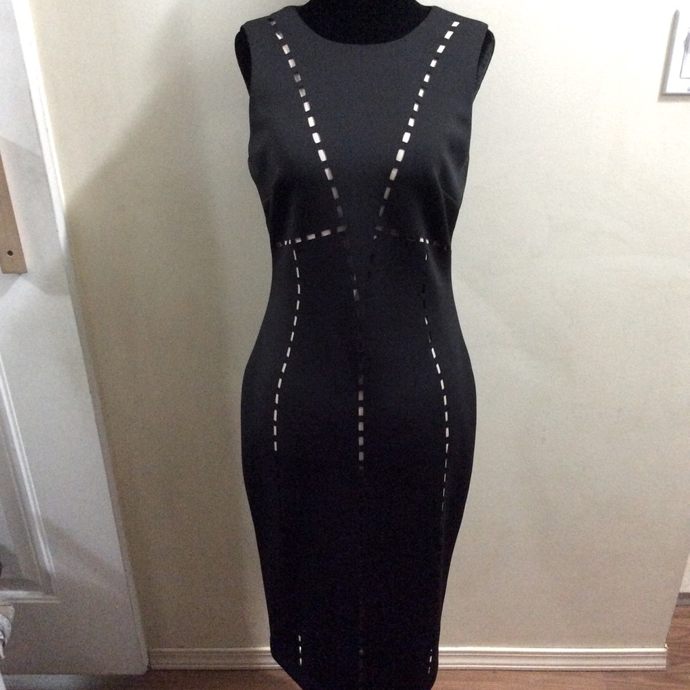 NWOT Calvin Klein black cutout bodycon dress